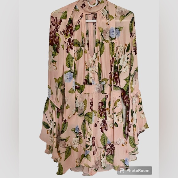Nicholas Evie Floral Bell Sleeve Romper NWT size 4 - Picture 3 of 4